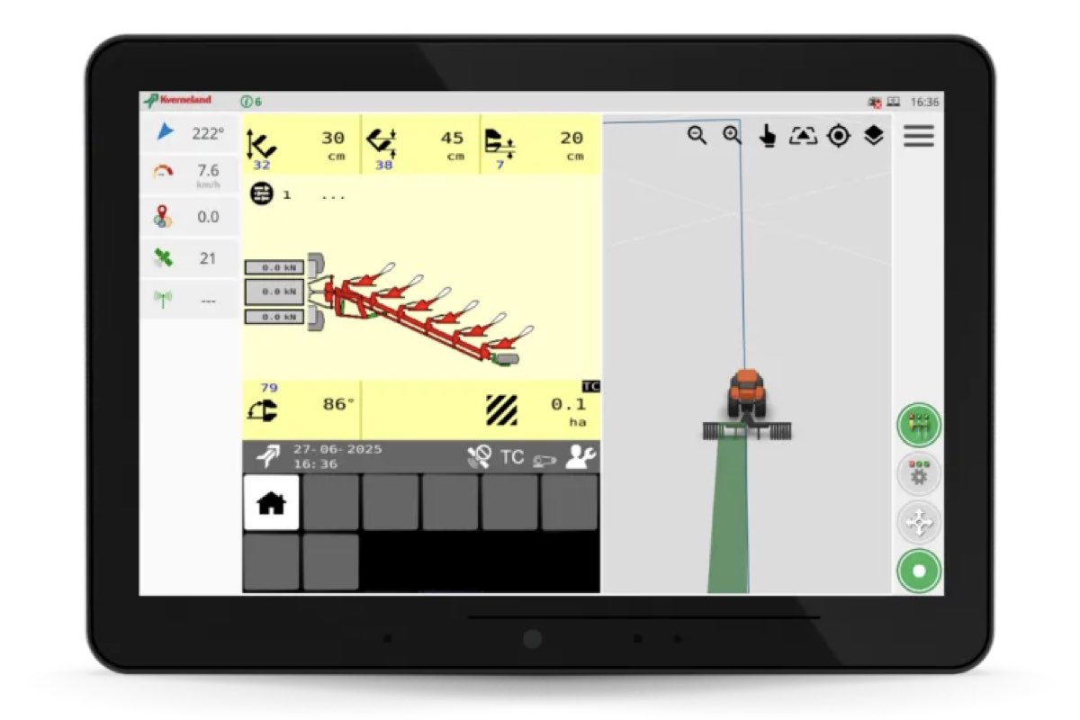 Schermata di comando del sistema Furrowcontrol sul nuovo terminale Tellus 1200 del top di gamma Variomat 3500 B i-Plough